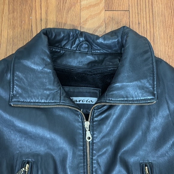 Vintage Marcia Leather Jacket Black Women’s XL Bomber Biker Moto - Picture 4 of 11